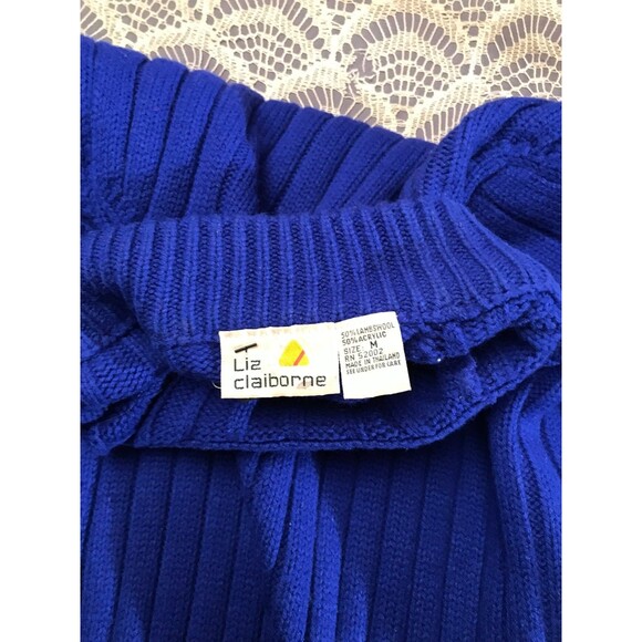 Vintage 90s Sweater Dress Size Large 1990s Retro Wool Blend Liz Claiborne Winter - Picture 3 of 4